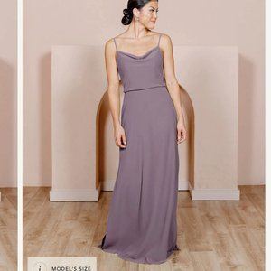 Revelry Skye Chiffon Dress in Dusty Purple Size 14